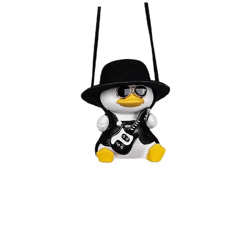 Cross-Border Wholesale Car Hanging Ornaments Swing Duck Car Rearview Mirror Car Interior Decoration Car Hanging Decorations Car Accessories