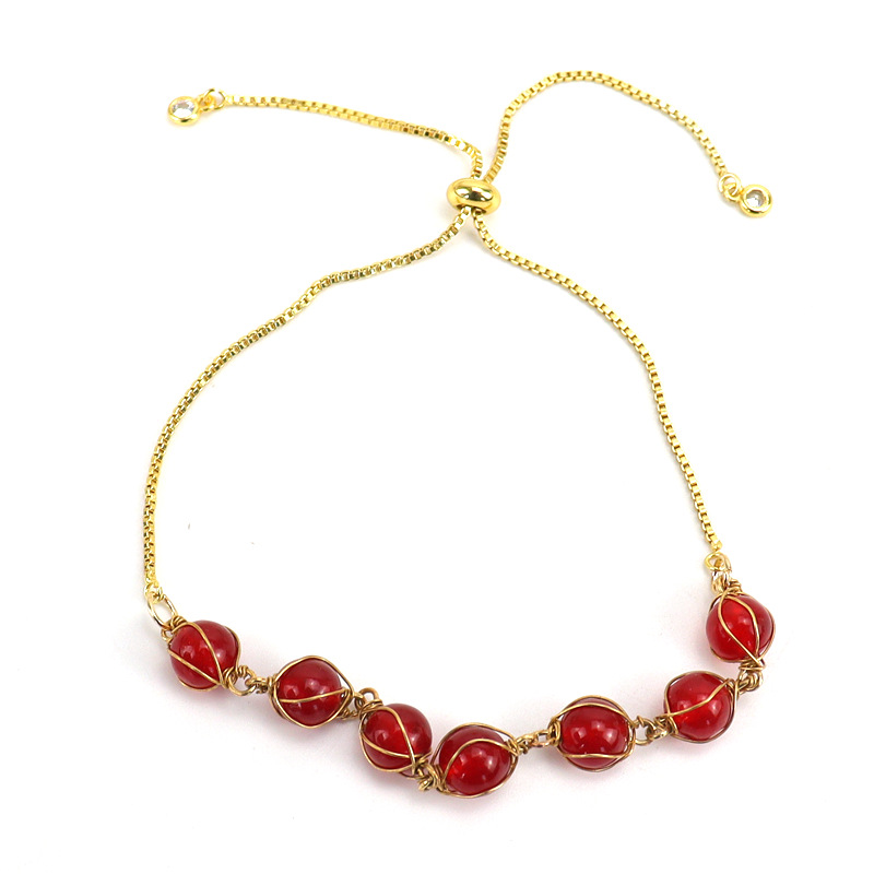 Fashion Geometric Alloy natural stone Plating Bracelets 1 Piece