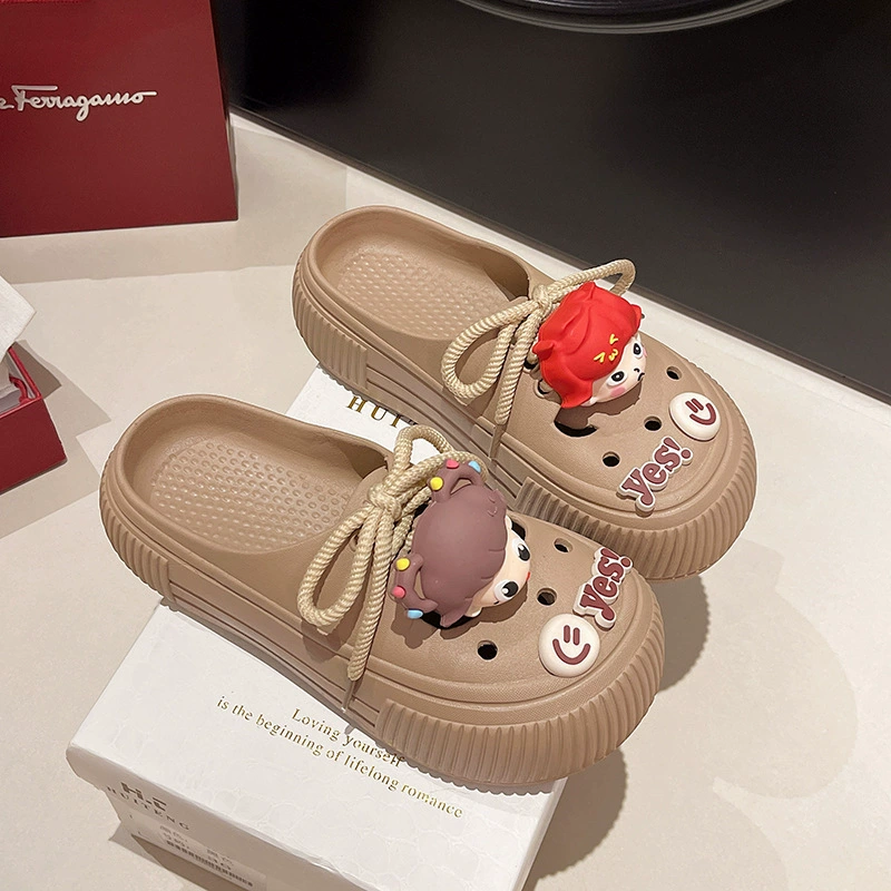 Голова Cartong Baotou холодные тапочки женский 2025 новый летний бант