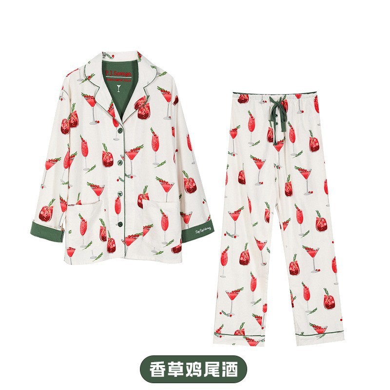 PJSawage秋冬保暖加厚磨毛棉质睡衣睡裤月子服家居服套装女 pjs|undefined