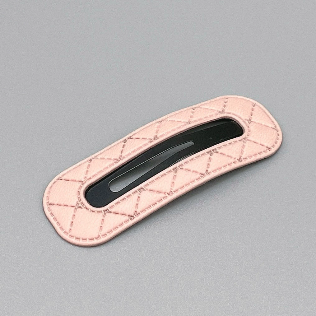 Hairgrip clip, Korean-style bangs hairpin, simple elegant faux-leather look, multi-color options