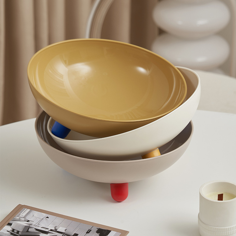 Plato de frutas doméstico de dopamina gruesa plato de frutas sala de estar mesa de té para caramelo bocadillos plato de semillas de melón caja de almacenamiento de frutas secas