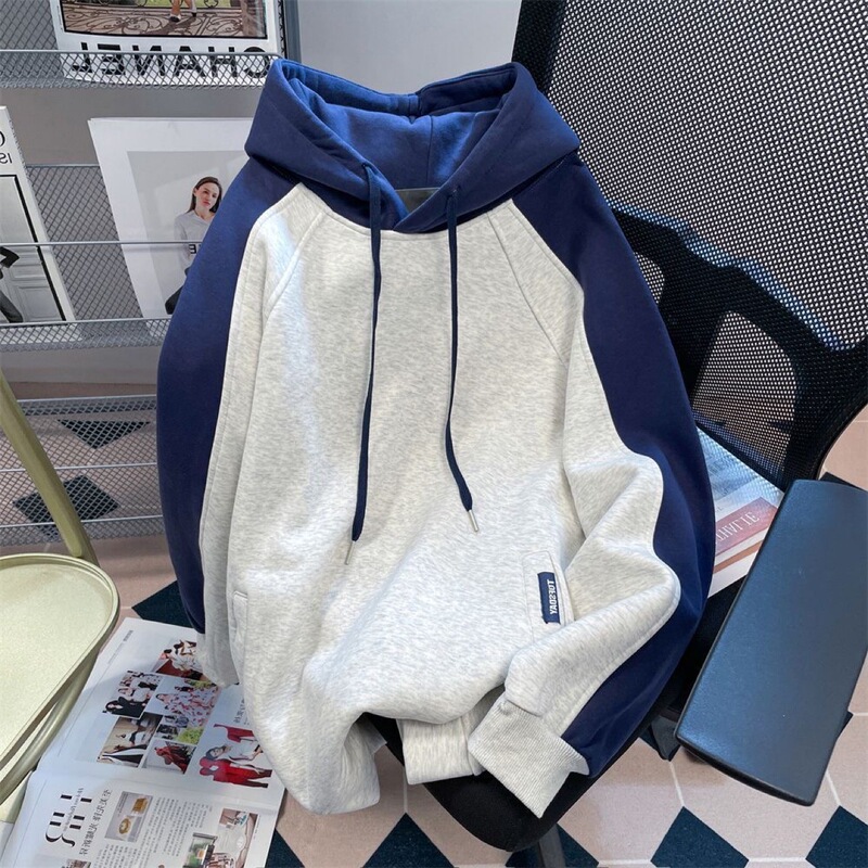 Lazy Style Sports New plus size Sweatshirt Men's and Women's Autumn and Winter Casual Hooded Shoulder Couple's Coat Top Lazy Style Sports New plus size Sweatshirt Men's and Women's Autumn and Winter Casual Hooded Shoulder Couple's Coat Top