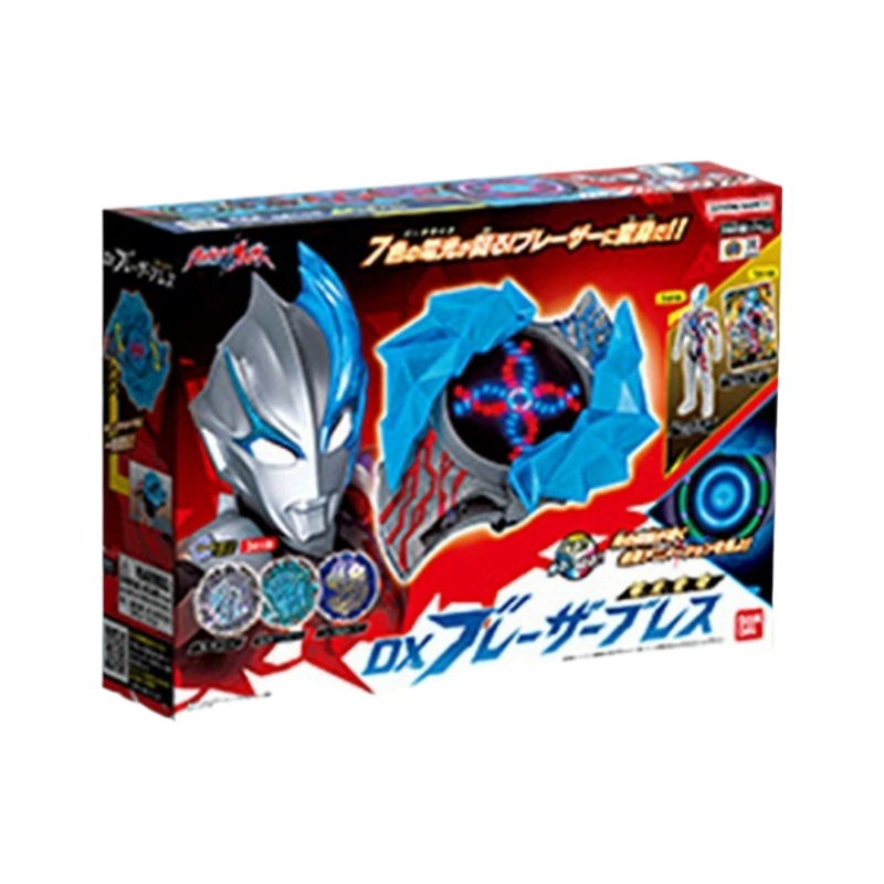 Bandai, Ultra, genuine Ultraman Tiga transformer, bracelet from soft rubber, movable minifigure, toy