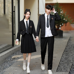 School uniform suit British preppy style junior high school student jk uniform suit shirt pleated skirt chorus performance class uniform