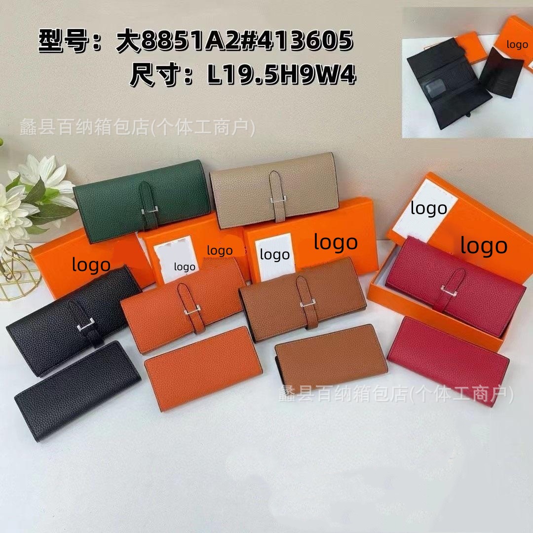 Wholesale cross-border Japanese and Korean New Wallet Classic Round Buckle Long Women's Wallet Simple Portable Clutch