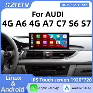 Audi A6 A7 C7 S6 S7 4G 2012-2018 üçün Android naviqasiya mərkəzi ekranı