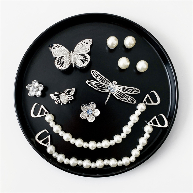 실버 가든 + 진주 + 목걸이 [11종 세트] 크록스 무손실 설치