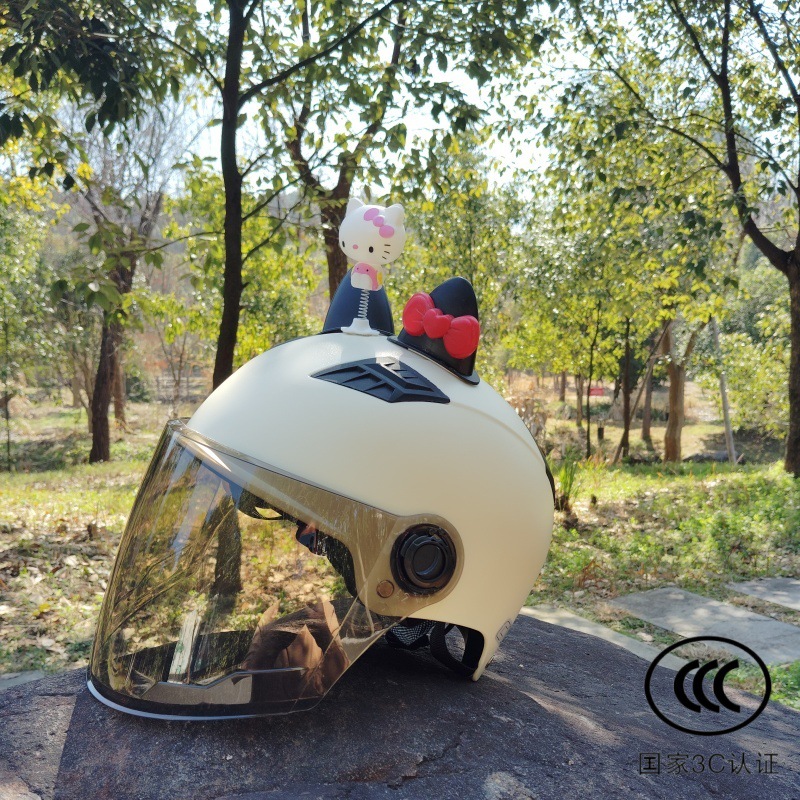 쌀 + 긴 자외선 차단 렌즈 + KTM + 검정색과 빨간색 리본 귀