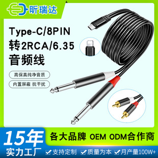 ���l��һ�ֶ�type-c�D2rca�pɏ�����m��Type-c�O���D�p6.35���l��