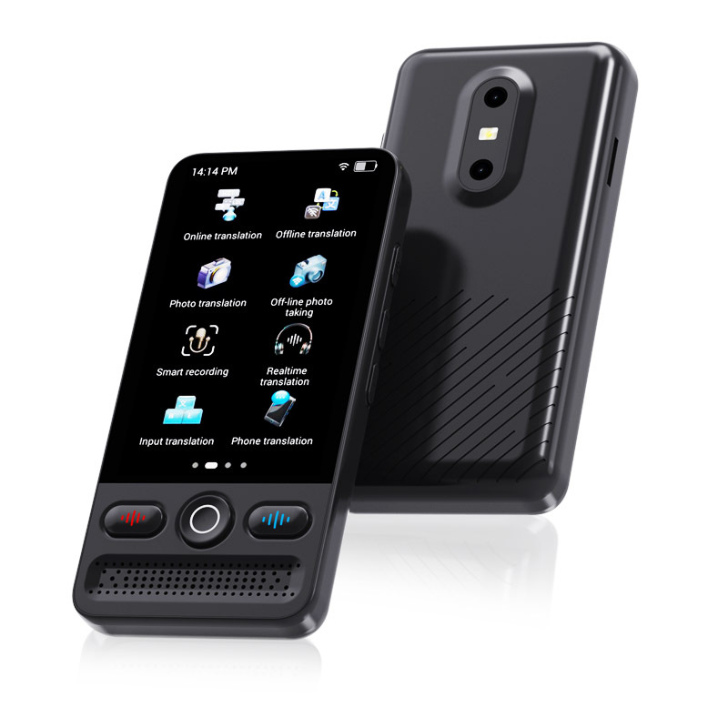 T13 versión internacional traductor con tarjeta de conexión agujero de auriculares corda de suspensión interpretación simultánea AI fuera de línea fotografía traducción de grabación de audio