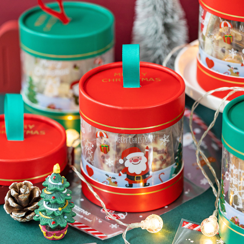 new christmas flower pot packing box gift box apple box cookies candy baking portable candy box box