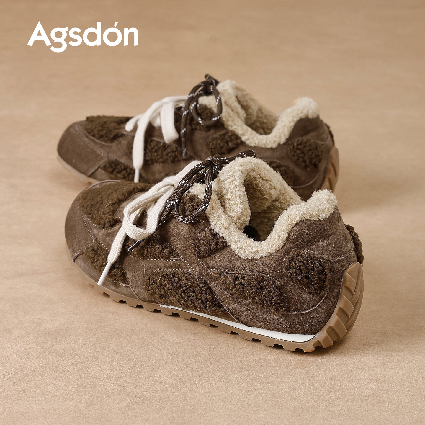 Zapatos de invierno de algodón 2025 nuevos zapatos de invierno Bocken Agan zapatos de nieve casuales