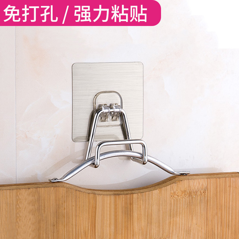Kitchen Cutting Board Hook, Adhesive, No-Drill, Stainless Steel, Heavy-Duty, Spatula and Cutting Board Adhesive Hook, Modern Minimalist Design