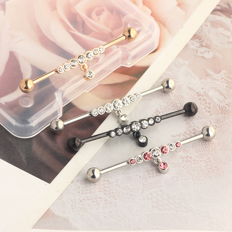 Labret piercing jewelry detail image