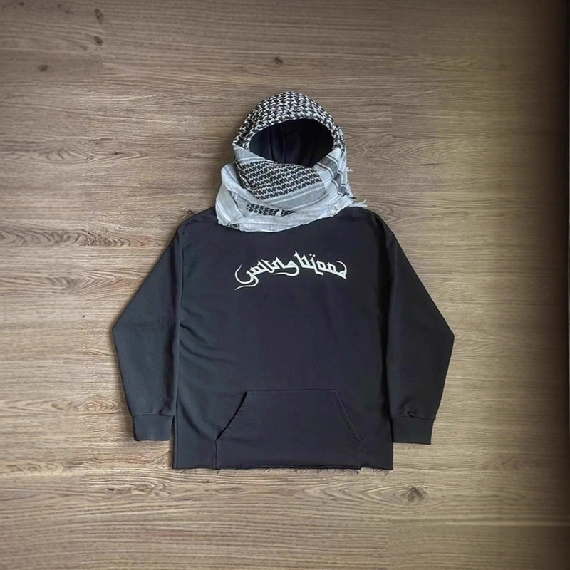 European and American Cross-Border 2025 Autumn and Winter New Hooded Sweatshirt Headscarf Design Trendy Brand Fashion Stylish Street Sweatshirt for Men and Women European and American Cross-Border 2025 Autumn and Winter New Hooded Sweatshirt Headscarf Design Trendy Brand Fashion Stylish Street Sweatshirt for Men and Women