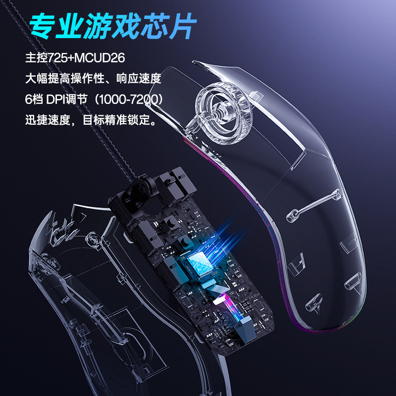 イエシド 有線ゲーミングマウス USB有線制御 eスポーツ クロスボーダー配送 デスクトップパソコン ノートパソコン rgbマウス|undefined