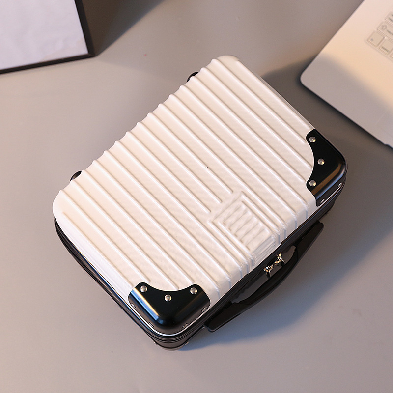 Bolsa de cosméticos de gran capacidad portátil Corea del Sur simple caso cosmético Portátil Bolsa de lavado de 14 pulgadas bolsa de almacenamiento de maquillaje multifuncional