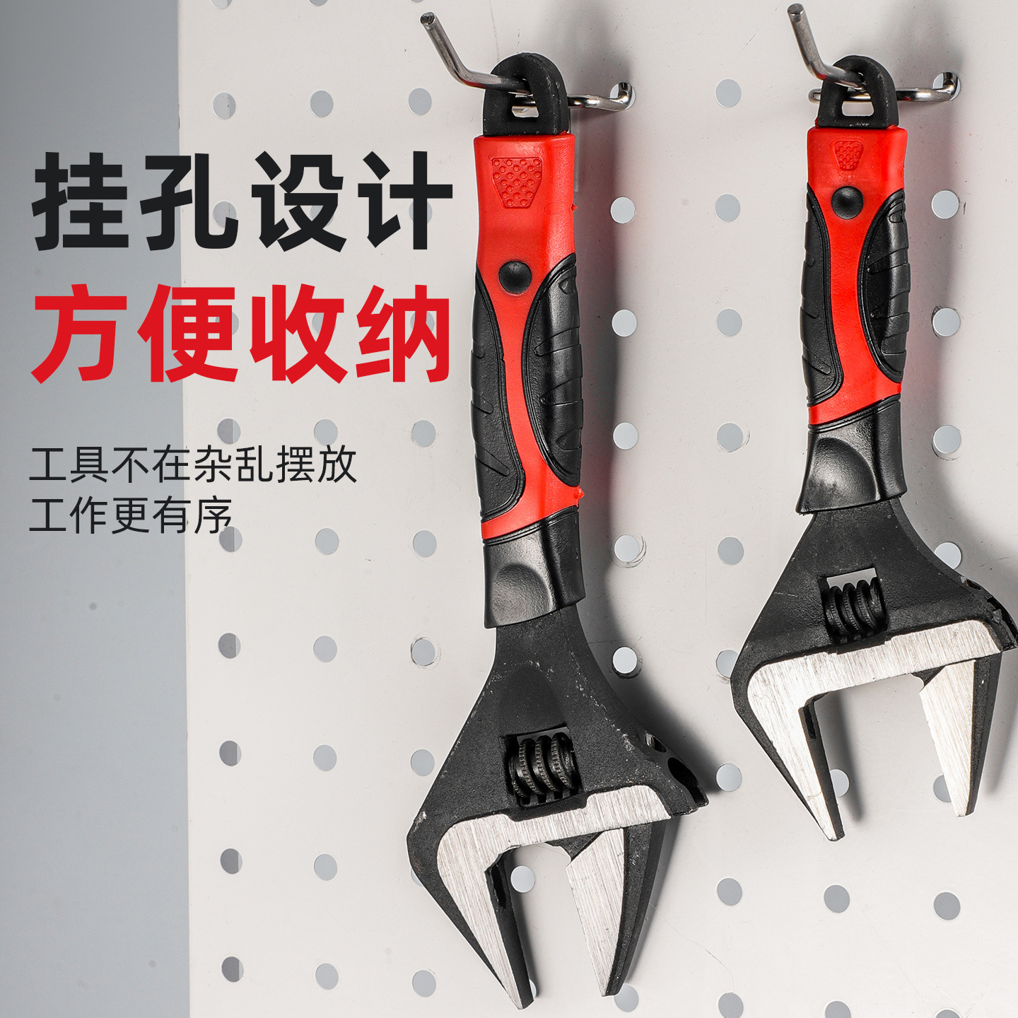 Llave universal de gran apertura de gran angular de alta dureza, grado industrial, multifuncional de mango corto, llave de gran apertura para baño, boca viva