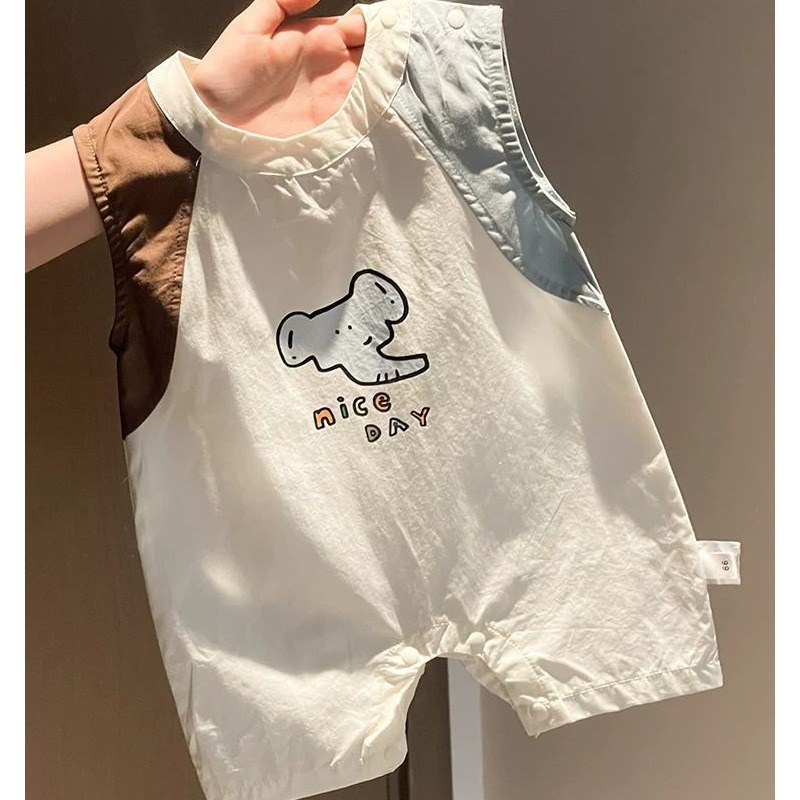 ベビー服夏服25新作男女ベビーベストジャンプスーツ超かわいい満月百日夏服|undefined