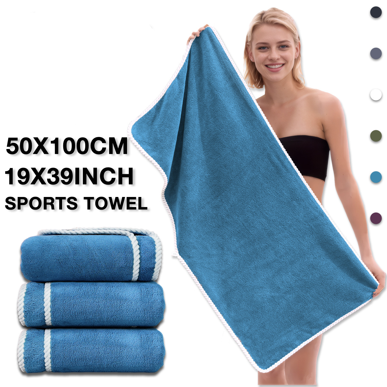 Serviette de visage en polaire corail douce serviette de bain_voghion.com