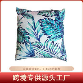源头工厂跨境现代简约植物花卉定抱枕套床头靠垫家居用品沙发抱枕