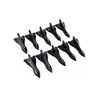 Black shark fin on roof spoiler Universal pointed carbon fiber bumper Car roof modification parts wind knife