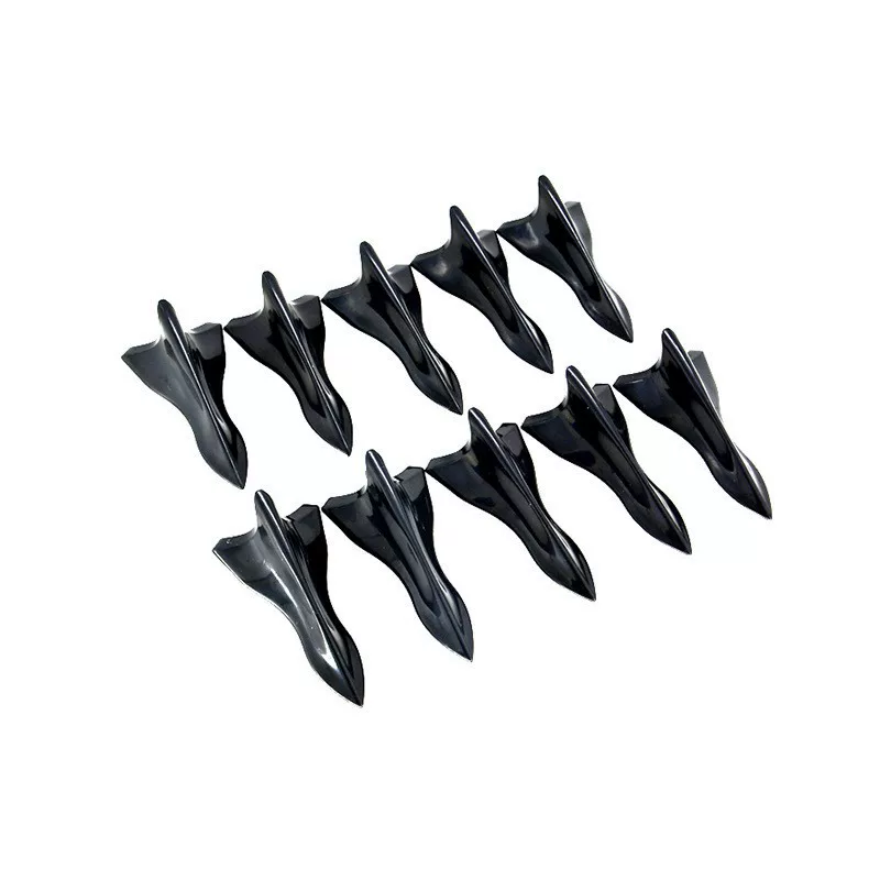 Black shark fin on roof spoiler Universal pointed carbon fiber bumper Car roof modification parts wind knife