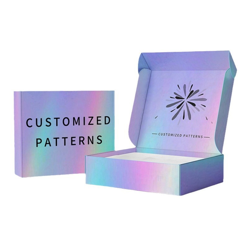 Tarjeta de plata láser de plata inversa UV impresión de placa completa esmerilado logotipo de fondo blanco personalizado tarjeta de oro fondo corrugado blanco caja de avión