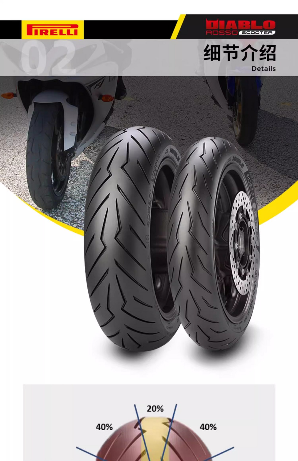 Pirelli motorcycle tire red magic pedal semi hot melt high performance non slip vacuum tire new genuine goods electric car