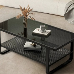 Light Luxury Modern Coffee Table Nordic Cream Style Tempered Glass Sofa Coffee Table Modern Simple Coffee Table Tea Table Removable