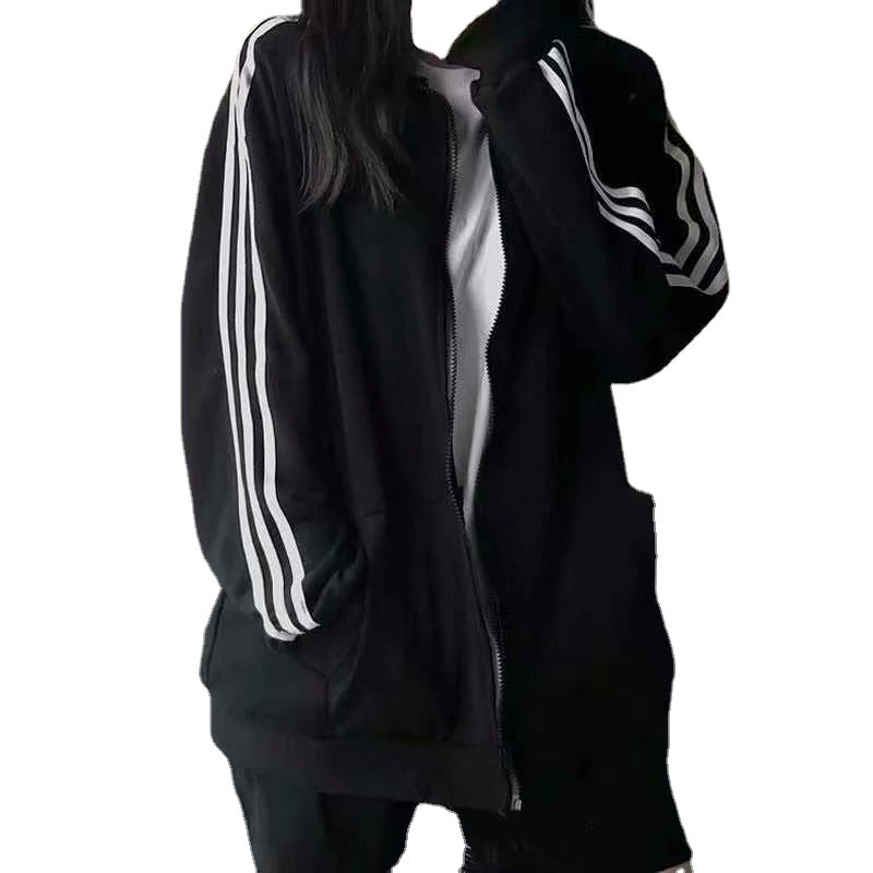 Бейсбольная куртка унисекс, корейский стиль, oversize на осень, чёрная/белая, S–XXXL