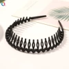 Matte wavy black headband