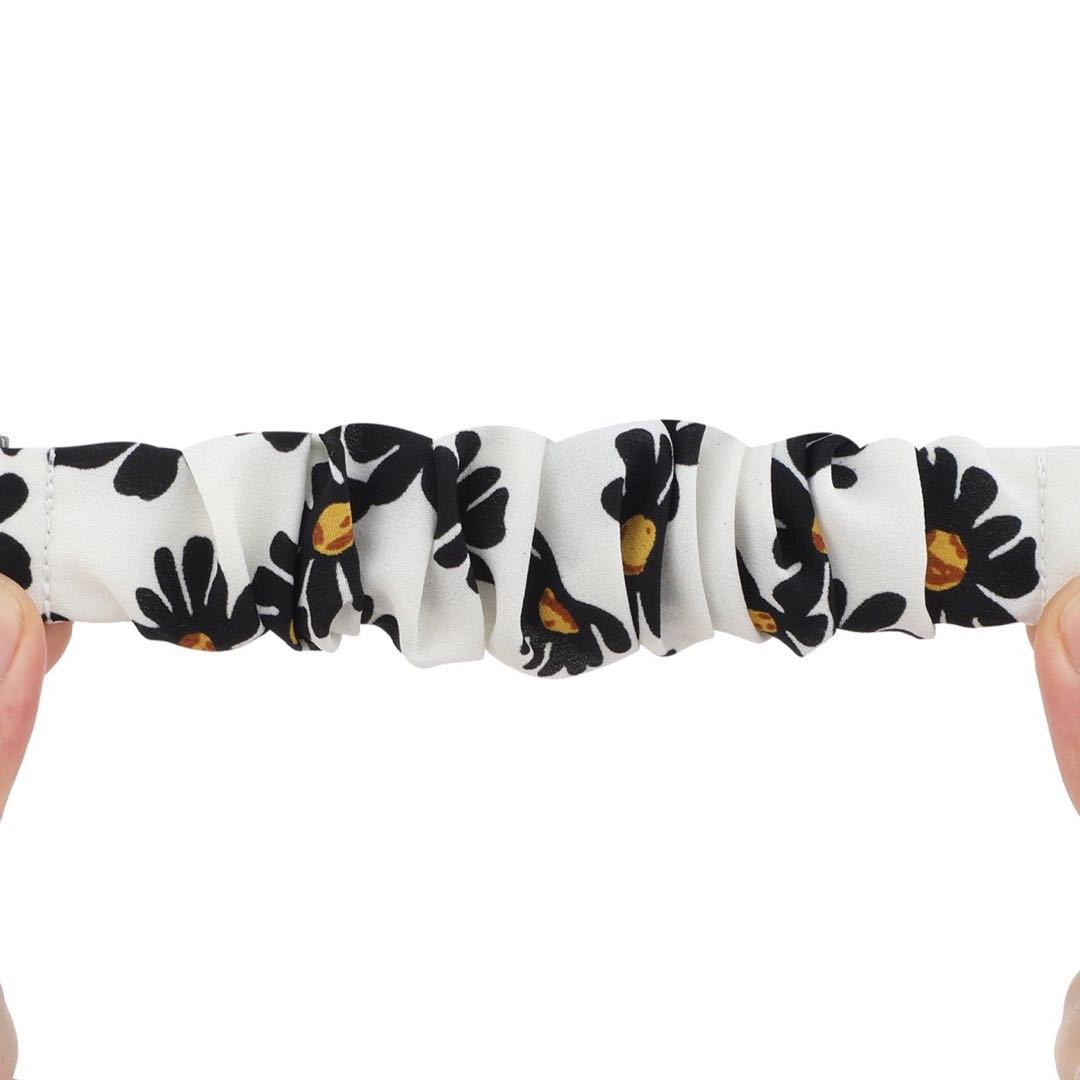 Adecuado para Fitbit Versa3 correa de intestino grueso poliéster elástico tela impresa banda de pelo correa elástica