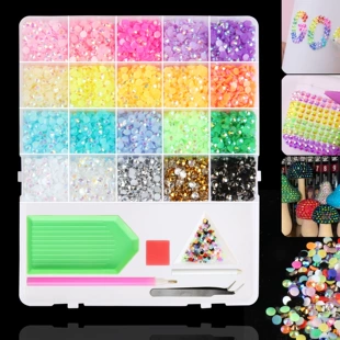 Плоские стразы из смолы AB для DIY и ногтей
