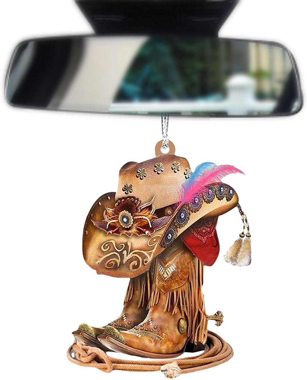 Nuevos productos transfronterizos interesantes para adornos de automóviles botas de vaqueros personalizadas y sombreros para adornos de automóviles planos image 8