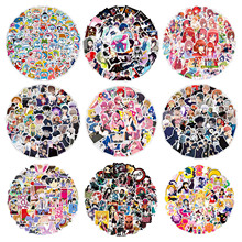 100张热门卡通动漫涂鸦贴纸咒术回战个性装饰手机滑板防水贴画