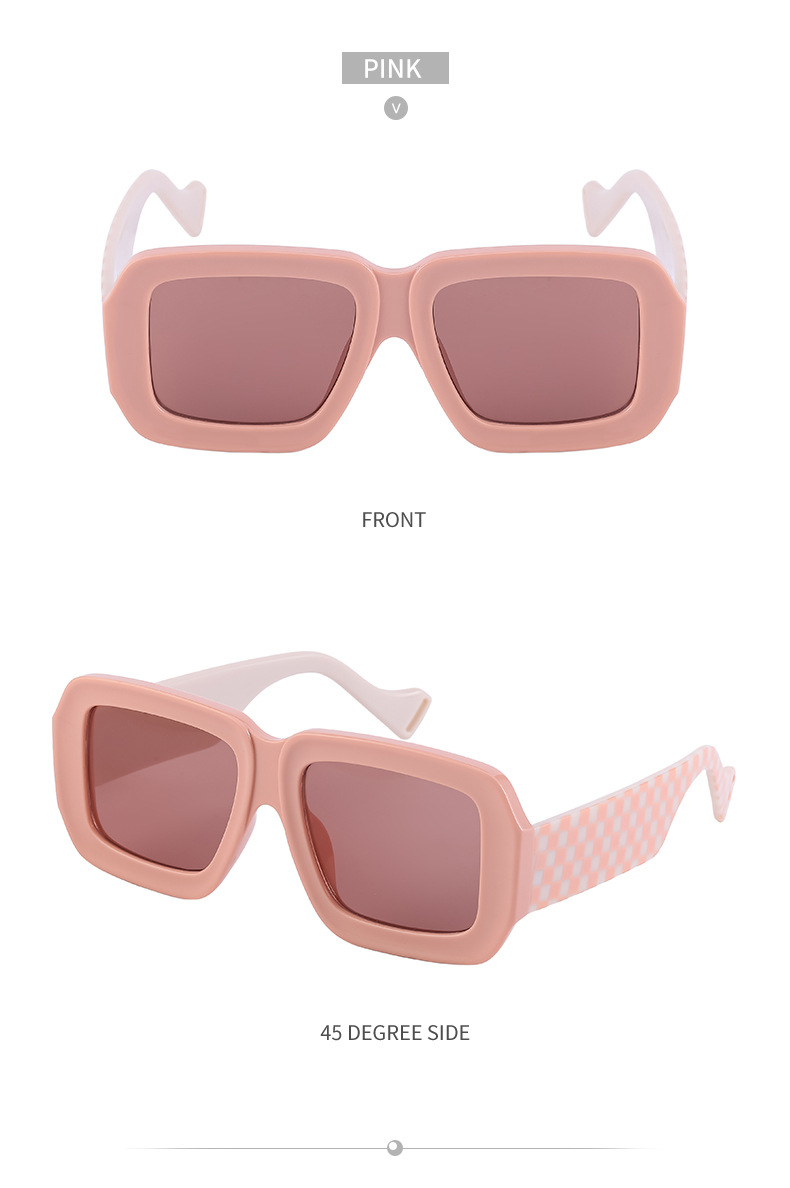 Trend Big-frame Wide-leg Men's Fashion Candy-colored Women's Trend Sunglasses display picture 8
