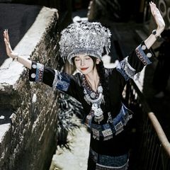 苗疆民族スーツ少女少数民族写真撮影服レトロオリジナル女装フルセット伝統苗服