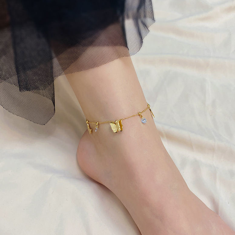 [No hay necesidad de tomar un baño] Mori estilo vívido flash fino esmerilado mariposa tridimensional circón en línea celebridad novias pulsera femenina