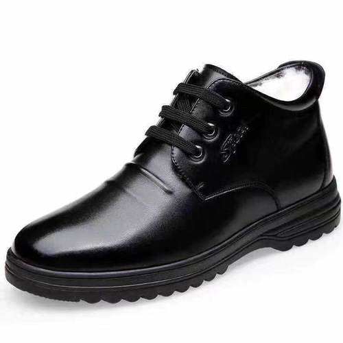Leather shoes, men's shoes, winter velvet warm cotton shoes, men's men's cotton shoes, casual shoes, winter non-slip soft sole dad shoes