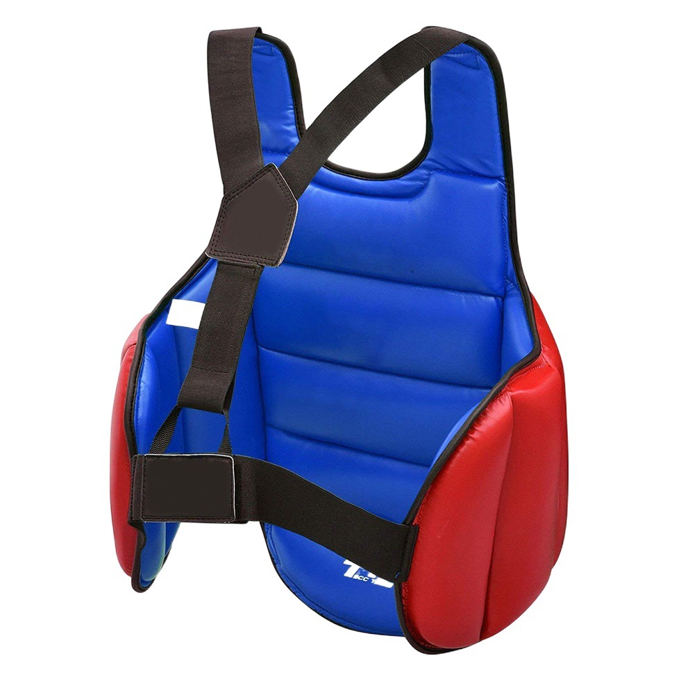 Thickened Adult Karate Sanda Chest Protectors Children Taekwondo Boxing Training Soft Elastic Double-Sided Wearing Protectors