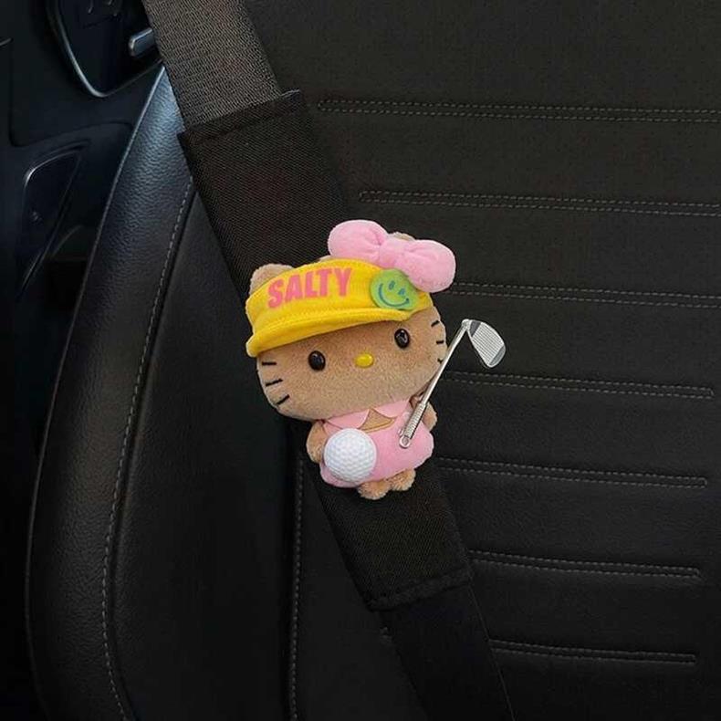Car Seatbelt Shoulder Pads, Cute Kitty Anti-Wear Clothing Decorations for Car Seatbelts, Couple Set for Women