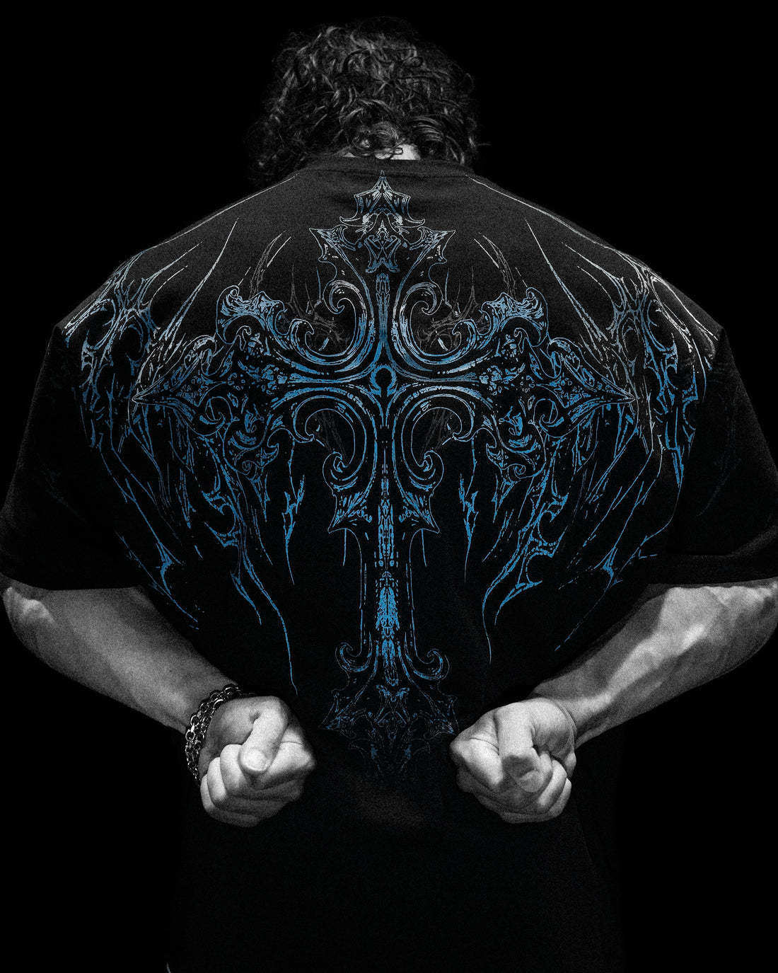 Breathedivinity's New Dark Gothic Dragon Style Loose-fit Plus-size Pure Cotton Men's Short-sleeve T-shirt 008_viptrois.com