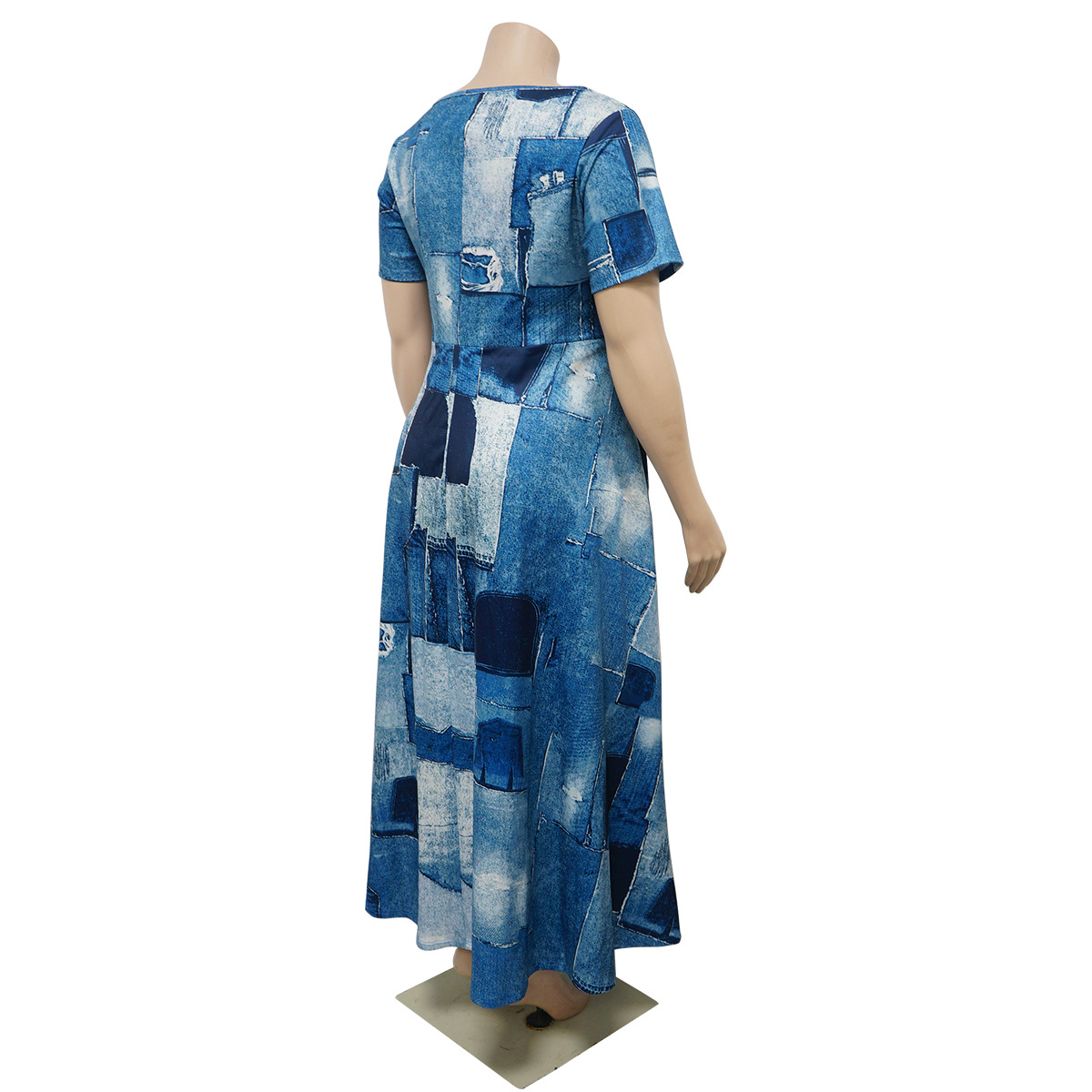 476g Weight Maxi Long Dress Dress Length Type Short Sleeve Sleeve Length Princess Dress Dresses Type Regular Sleeve Sleeve Type Spandex, Polyester Fabric Type Mid Waist Waist Line Holiday, Daily Occasion Round Neck Neckline Slim Fit Type Printing Pattern All Seasons Season Printing, Contrast Binding Design Casual, Vacation Style Wholesale Casual Vacation Printing Contrast Binding Printing Holiday Daily Round Neck Short Sleeve Princess Dress 6