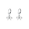 Small universal earrings with bow, simple and elegant design, Japanese and Korean