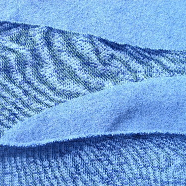 阳离子粗针布针织纬编粗针单面绒双染全涤阳离子粗针绒布服装面料