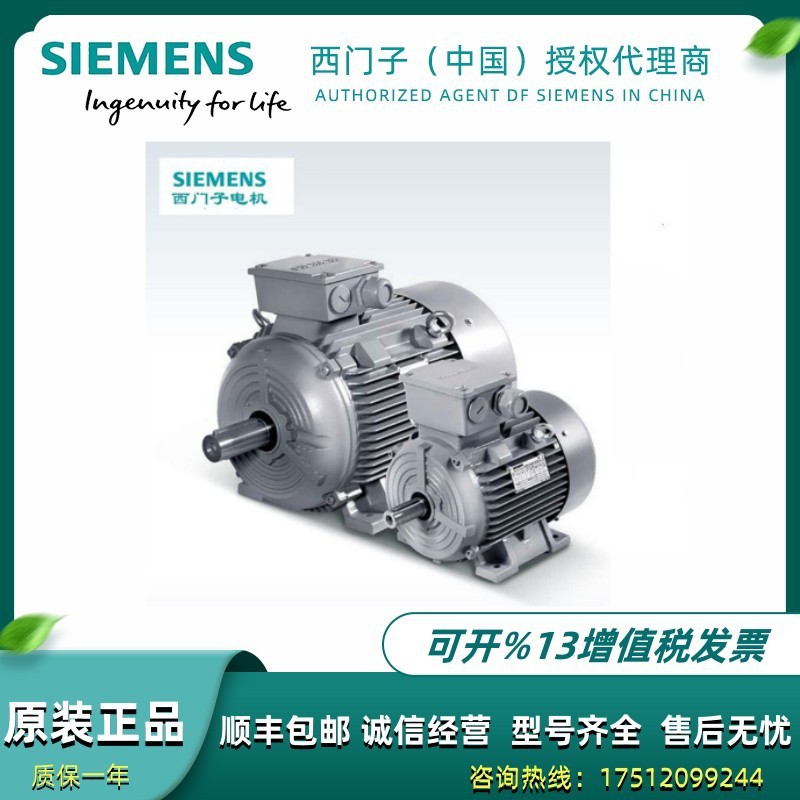 西门子电机1LE0003-1CC33-3AA4 5.5KW 6极卧式交流异步电动机现货