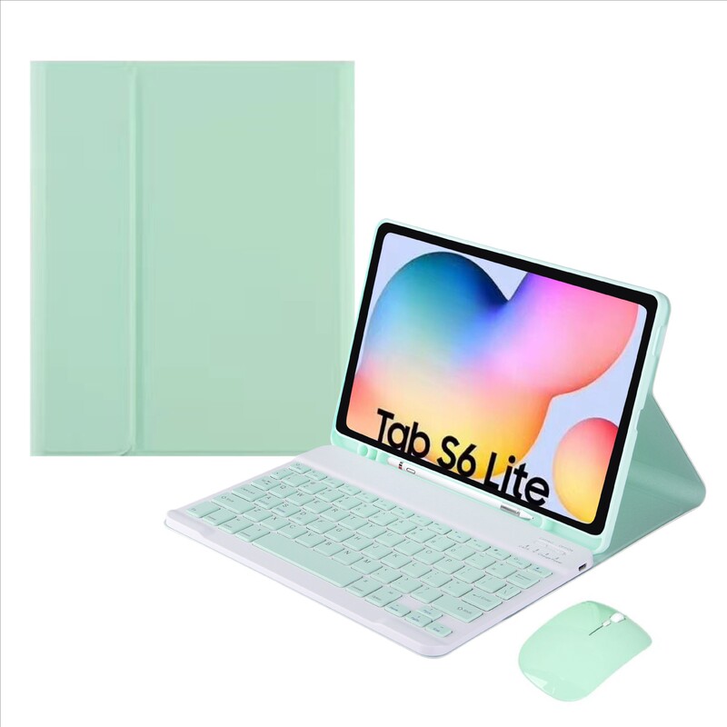 For Samsung Tablet PC s6lite with pen slot P610 protective case Bluetooth keyboard protective cover round key cap S6