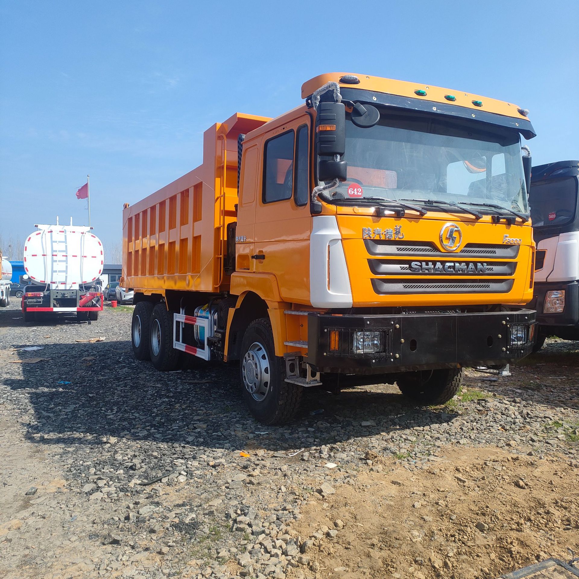 Overseas African Dump Truck, Shacman Delong F3000 Dump Truck, 6X4 Rear-Dump Dump Truck, Earthmoving Truck